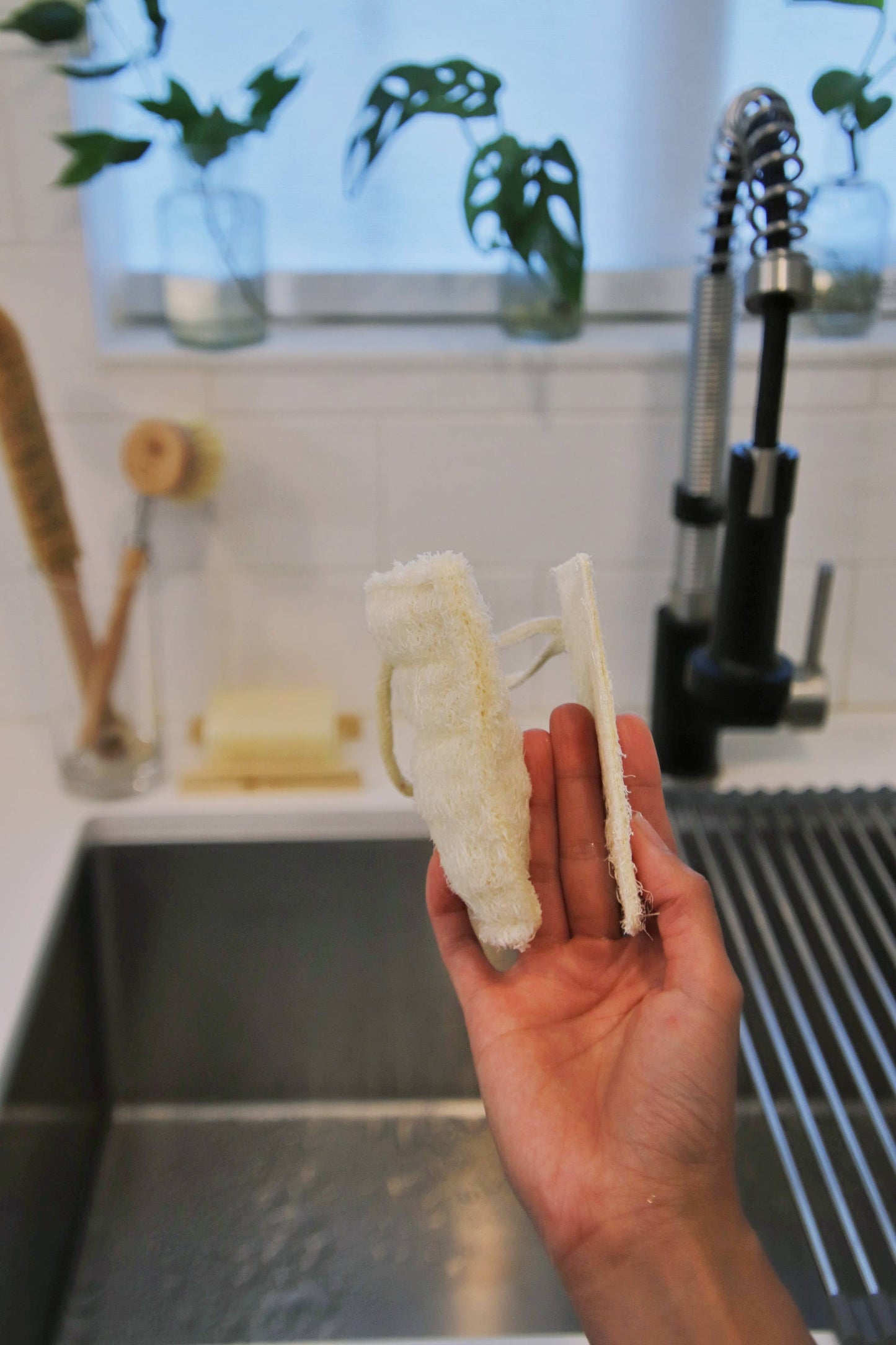 Compostable Loofah Dish Sponge: 3 Pack/Double Layer