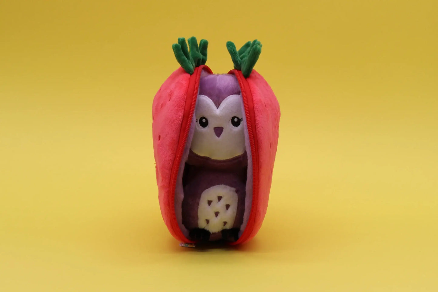 Violet the owl/strawberry plush toy - Flipetz