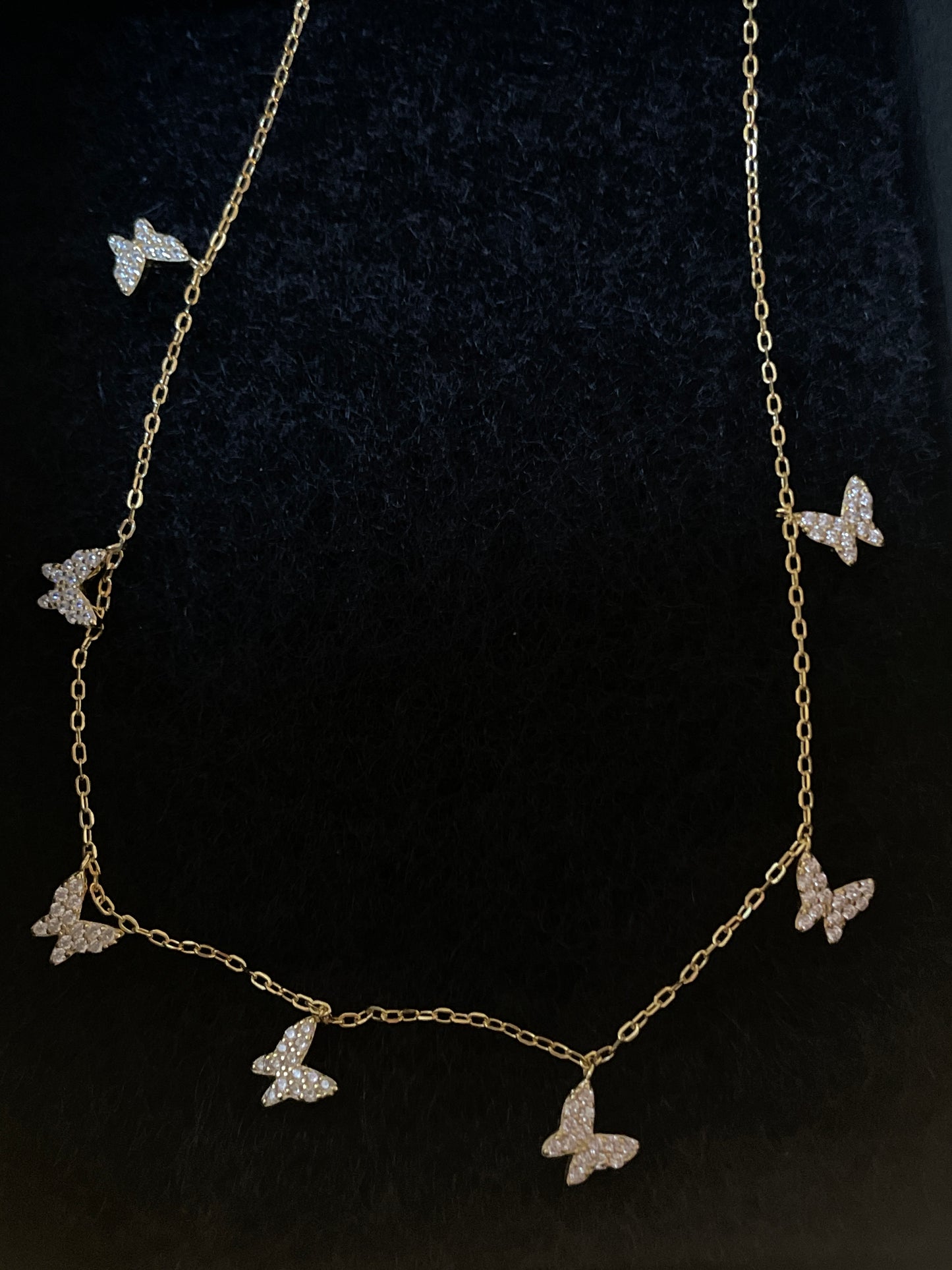 Dangling Petite Butterflies Necklace