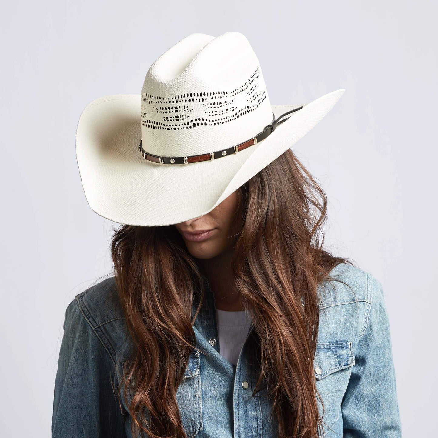 Womens Traditional Straw Cowgirl Hat