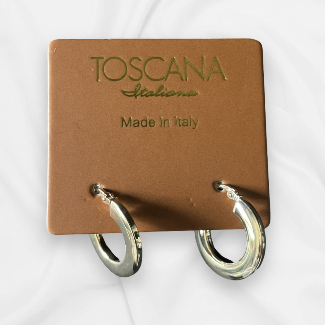 Italian Rose Gold Hoops