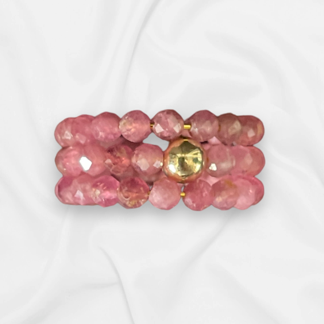 14K Gold & Pink Tourmaline Wrap Ring