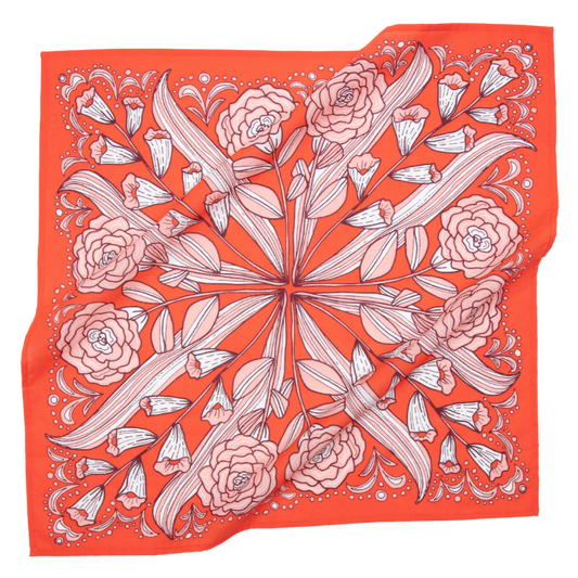 Greta - Red Flowers Bandana