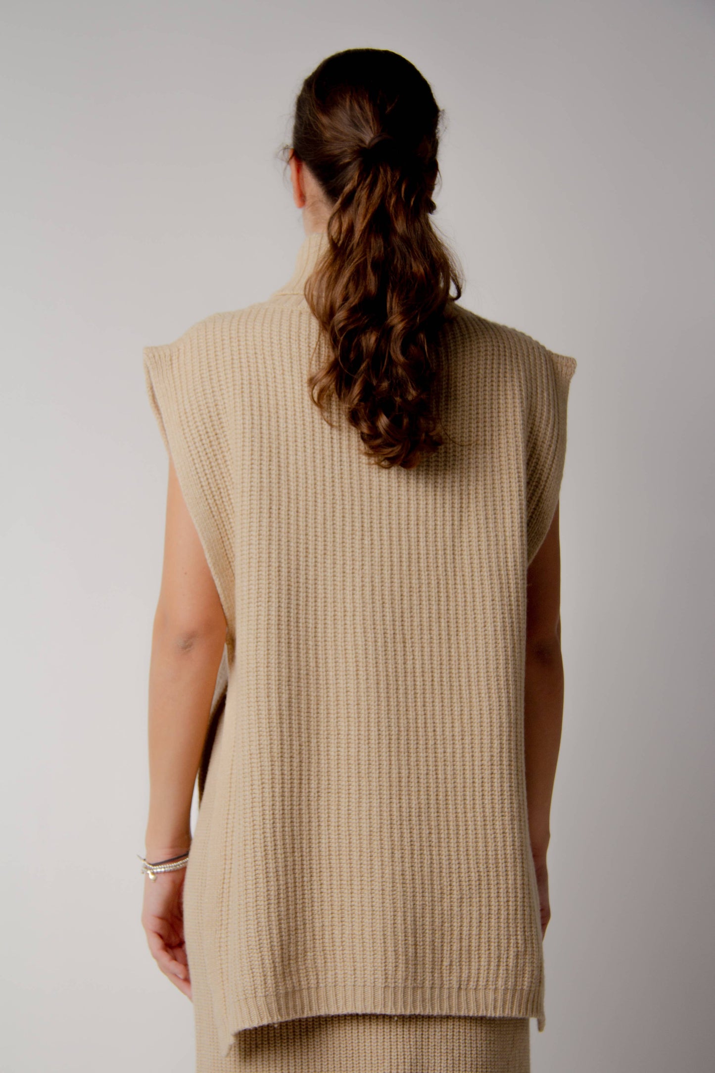 Cashmere Mix Turtleneck Tunic Sweater