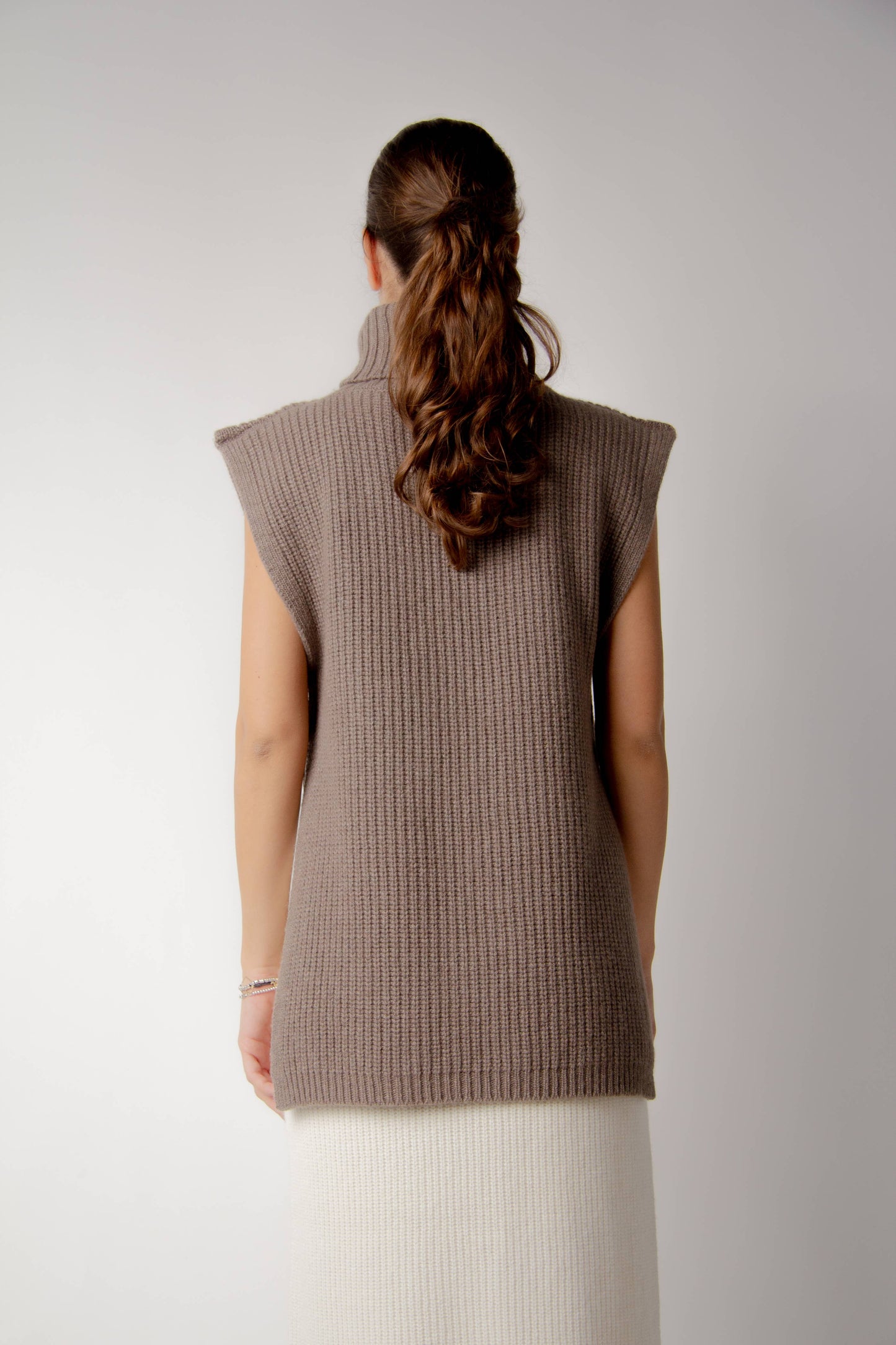 Cashmere Mix Turtleneck Tunic Sweater