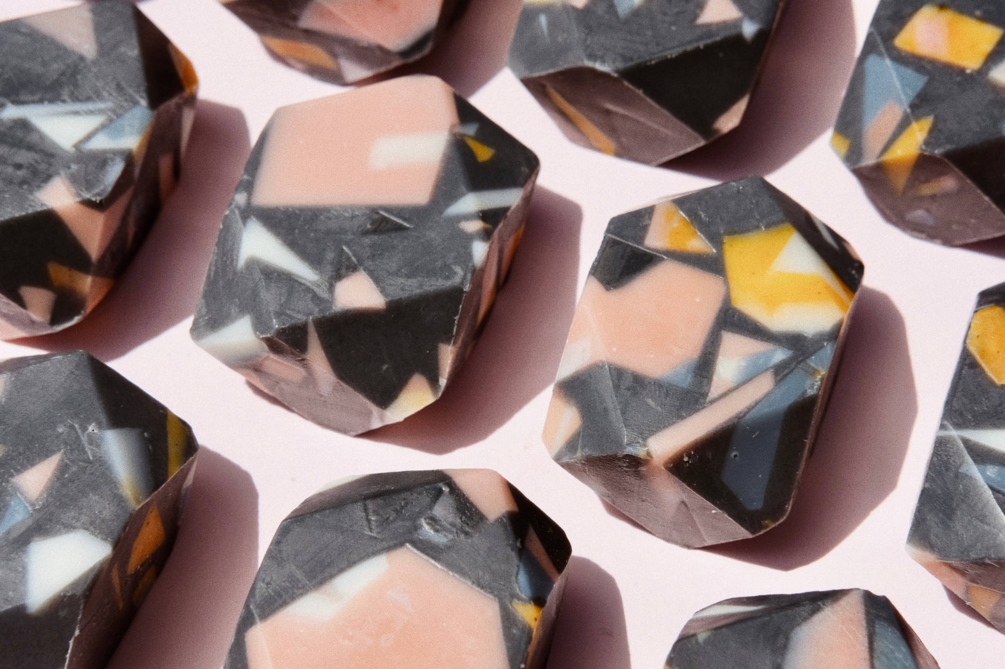 Terrazzo mini gem bar soap. Natural, sustainable, modern.