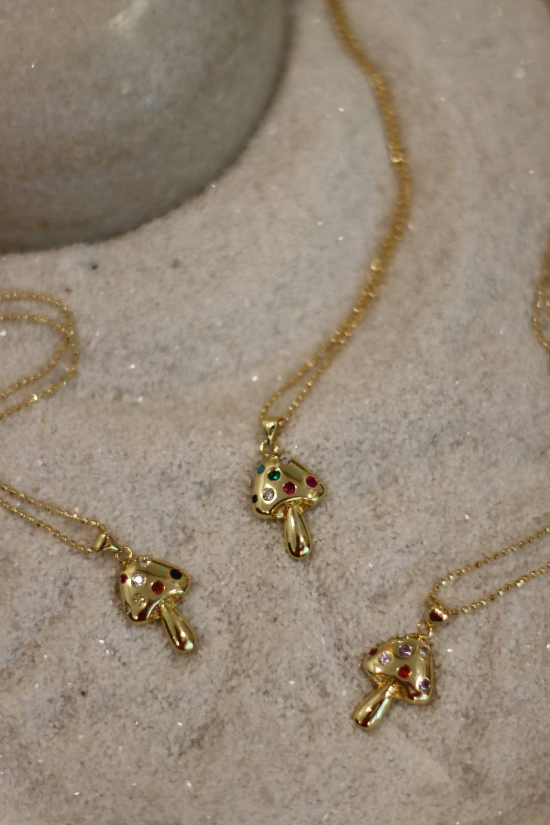 Gold Magical Mushroom Necklace