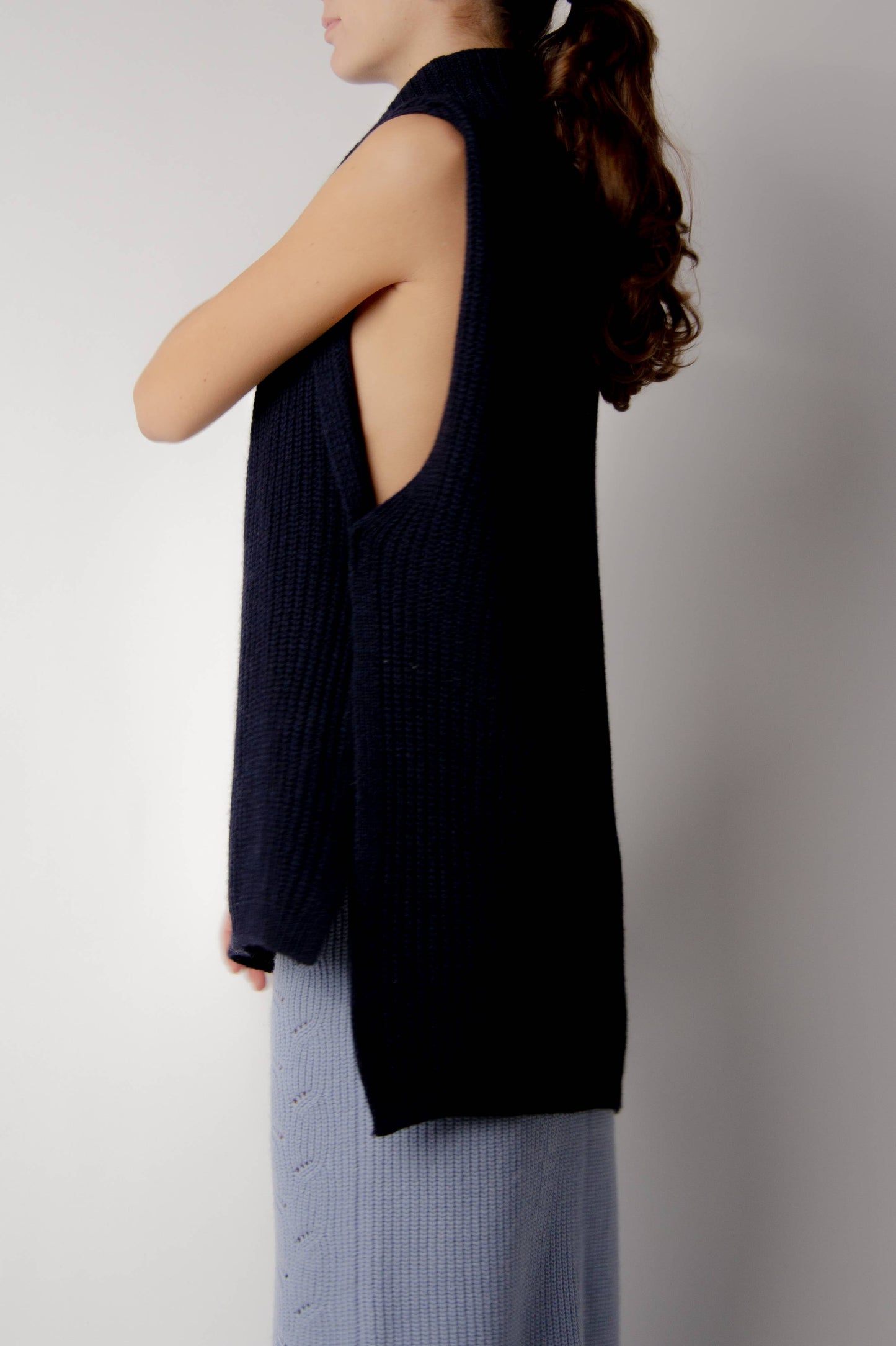 Cashmere Mix Turtleneck Tunic Sweater