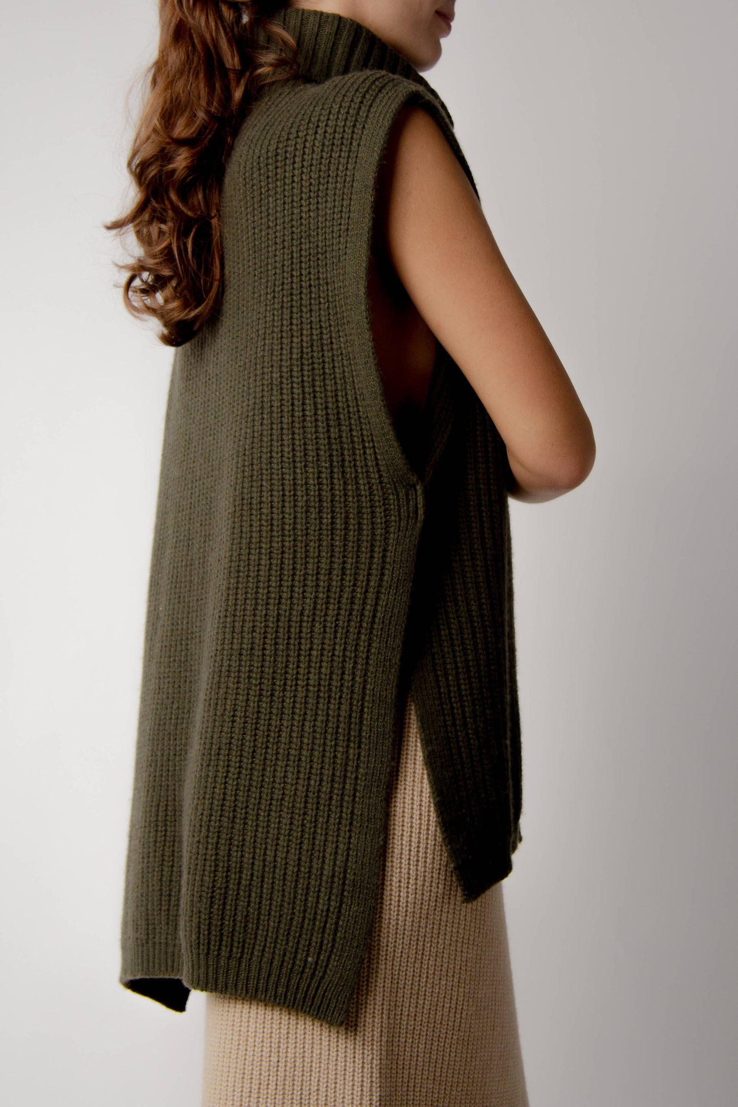 Cashmere Mix Turtleneck Tunic Sweater