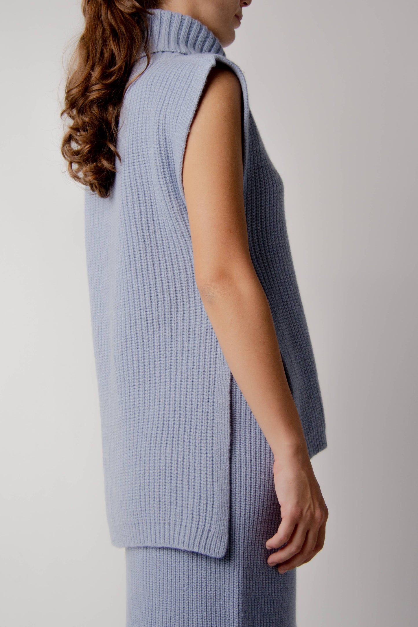 Cashmere Mix Turtleneck Tunic Sweater