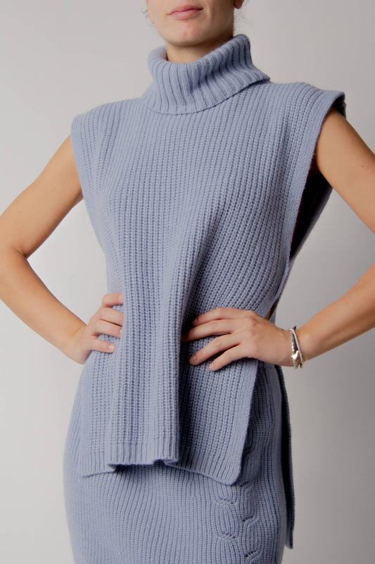 Cashmere Mix Turtleneck Tunic Sweater