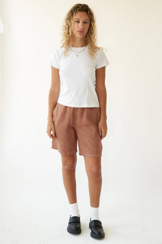 Washed Linen Short