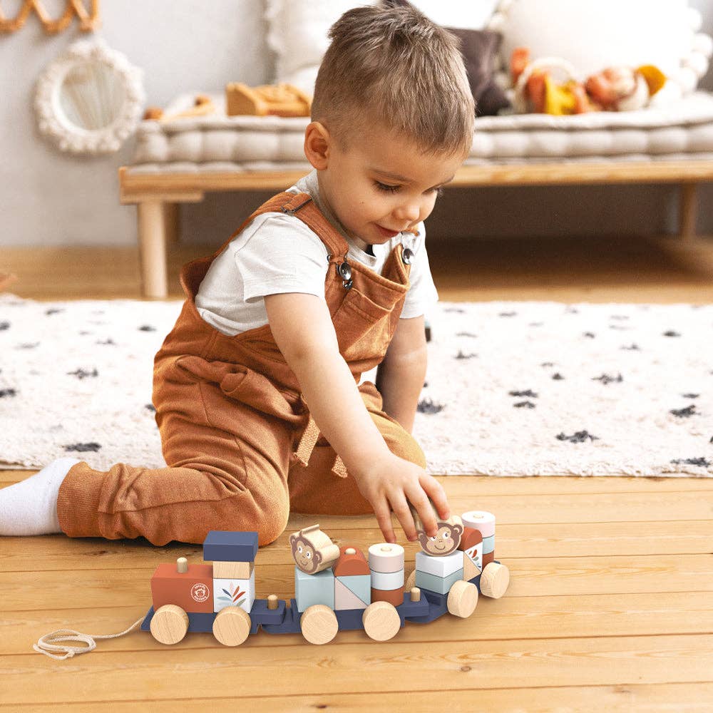 Stacking Wood Train Set