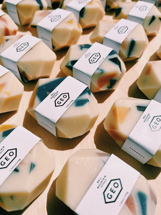 Terrazzo mini gem bar soap. Natural, sustainable, modern.