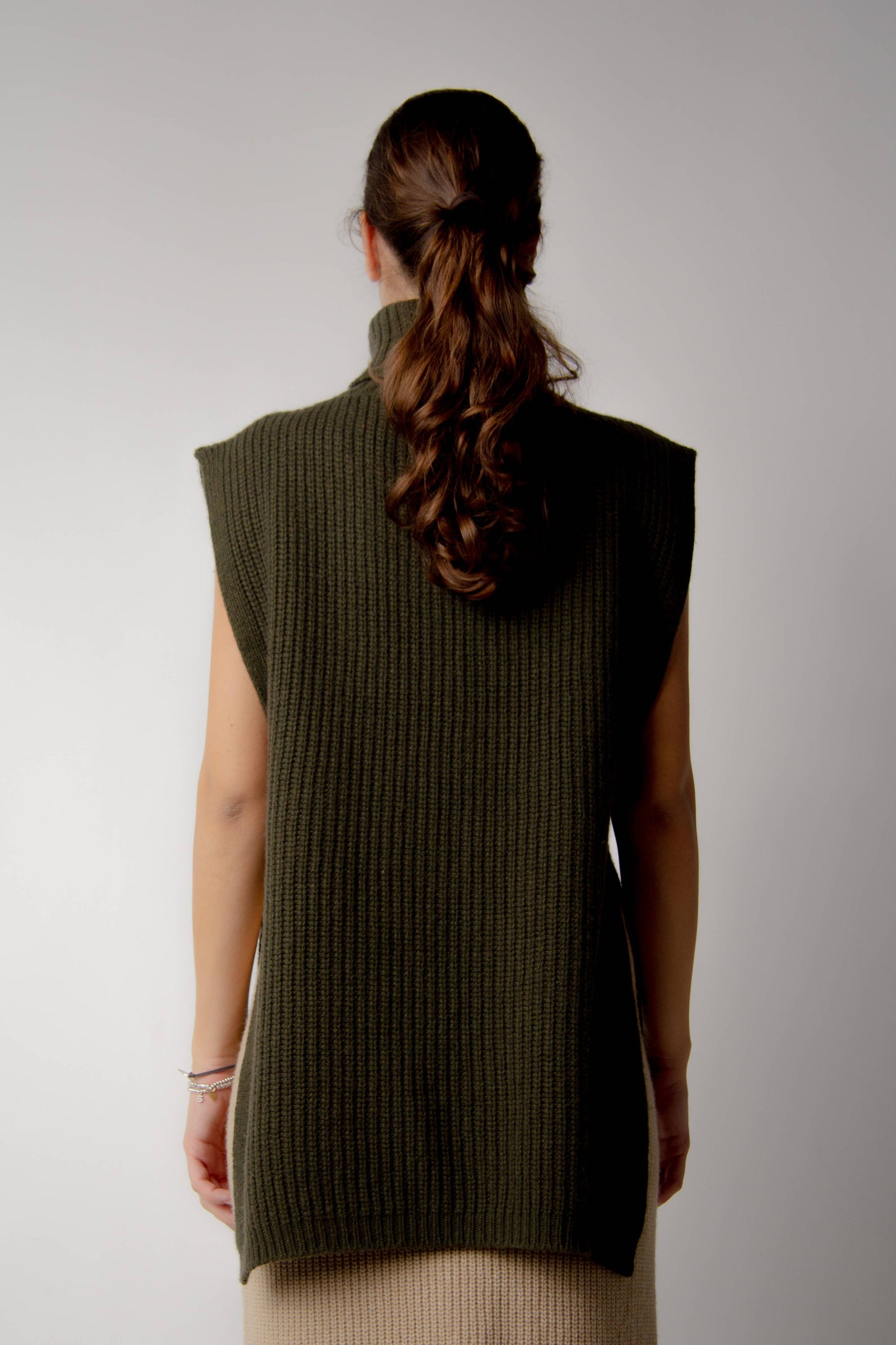 Cashmere Mix Turtleneck Tunic Sweater