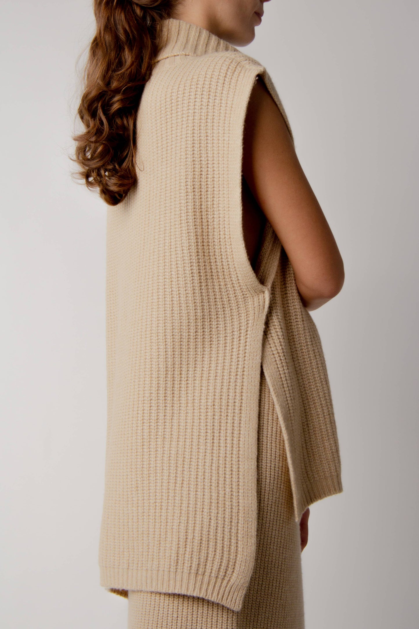 Cashmere Mix Turtleneck Tunic Sweater