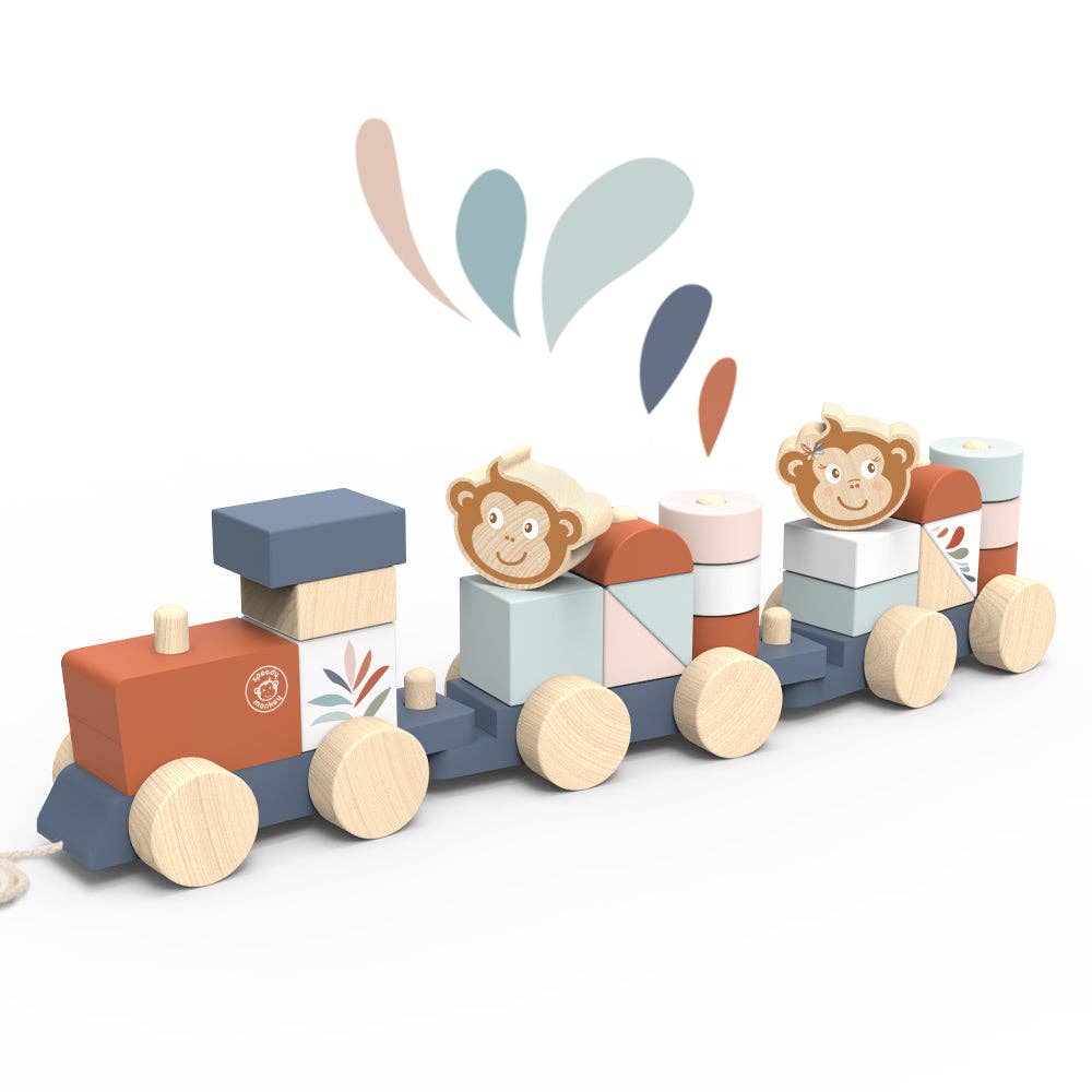 Stacking Wood Train Set